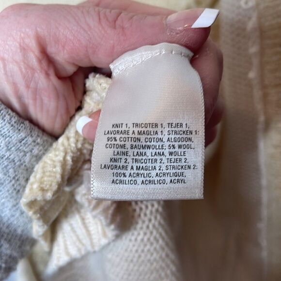 Anthropology Angel Of The North Ivory Knit Open Front Cardigan Sweater. Size XS. - Picture 8 of 10